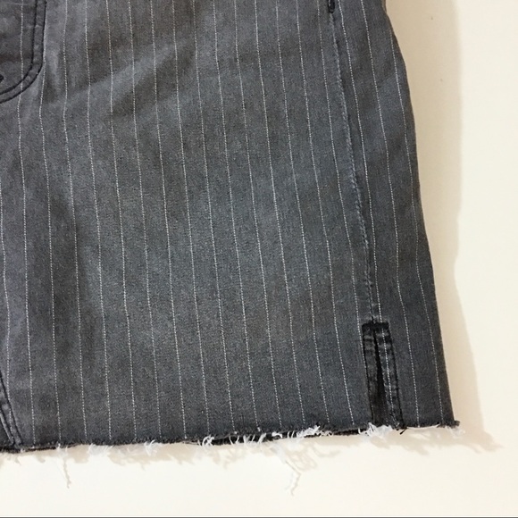 Revolve | GRLFRND Blaire Striped High Rise Denim Pencil Skirt - Picture 10 of 15